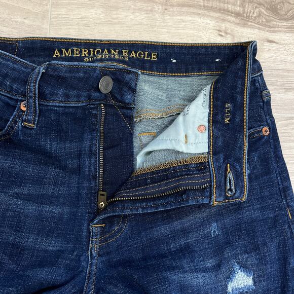 American Eagle Outfitters Next Level Flex Slim Distressed Denim Jeans W31 L30 - Picture 7 of 10